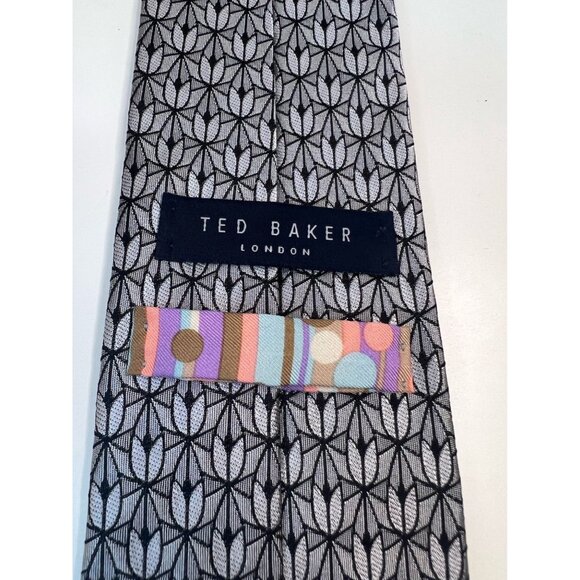 Ted Baker Black Patterned Tie - Picture 3 of 3